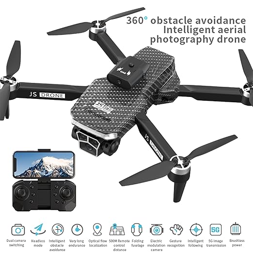 JS29 Drone Professional 4K HD Camera Obstacle Avoidance Light Flow 5G Brushless Folding Quadcopter