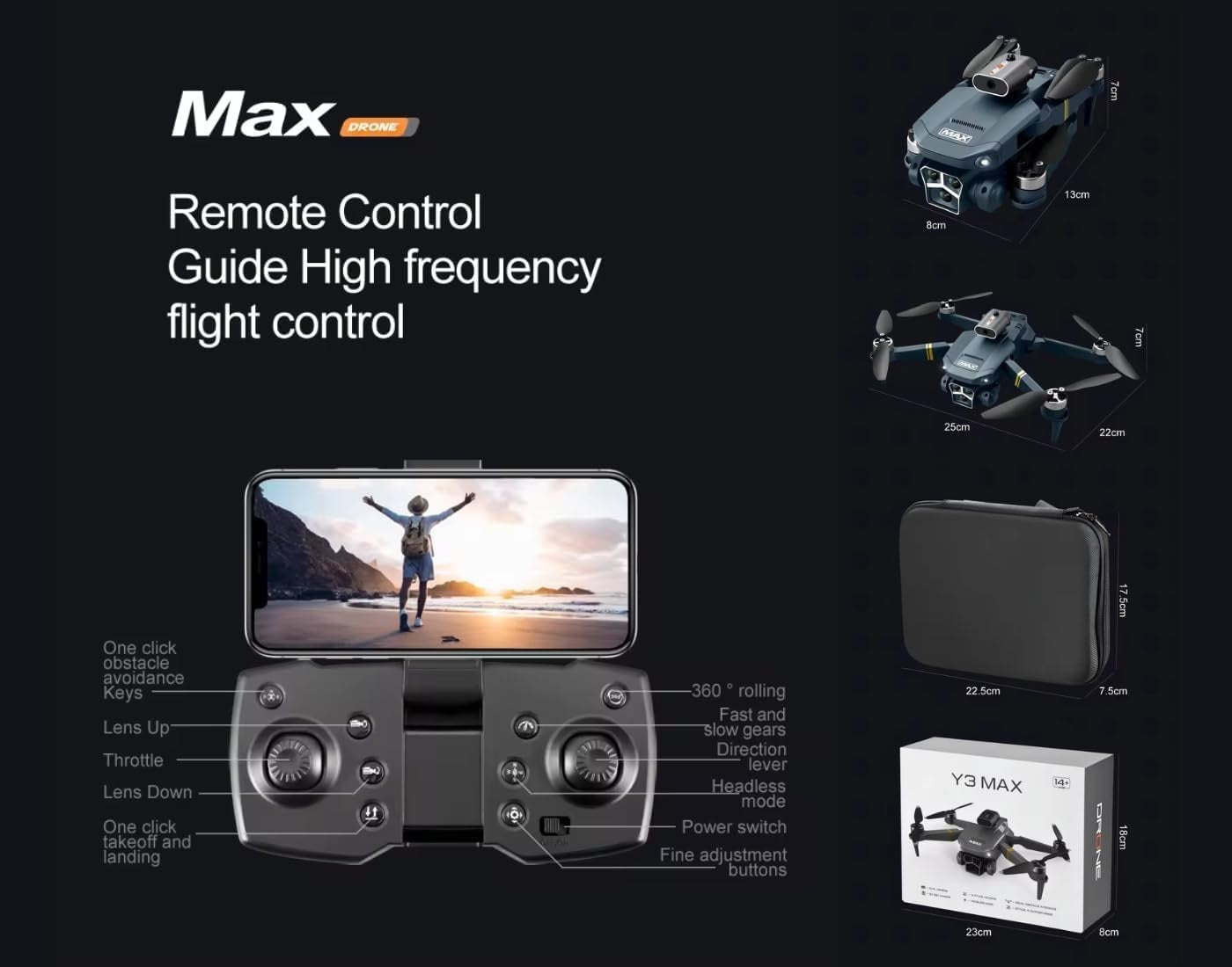 Y3 Max Foldable drone